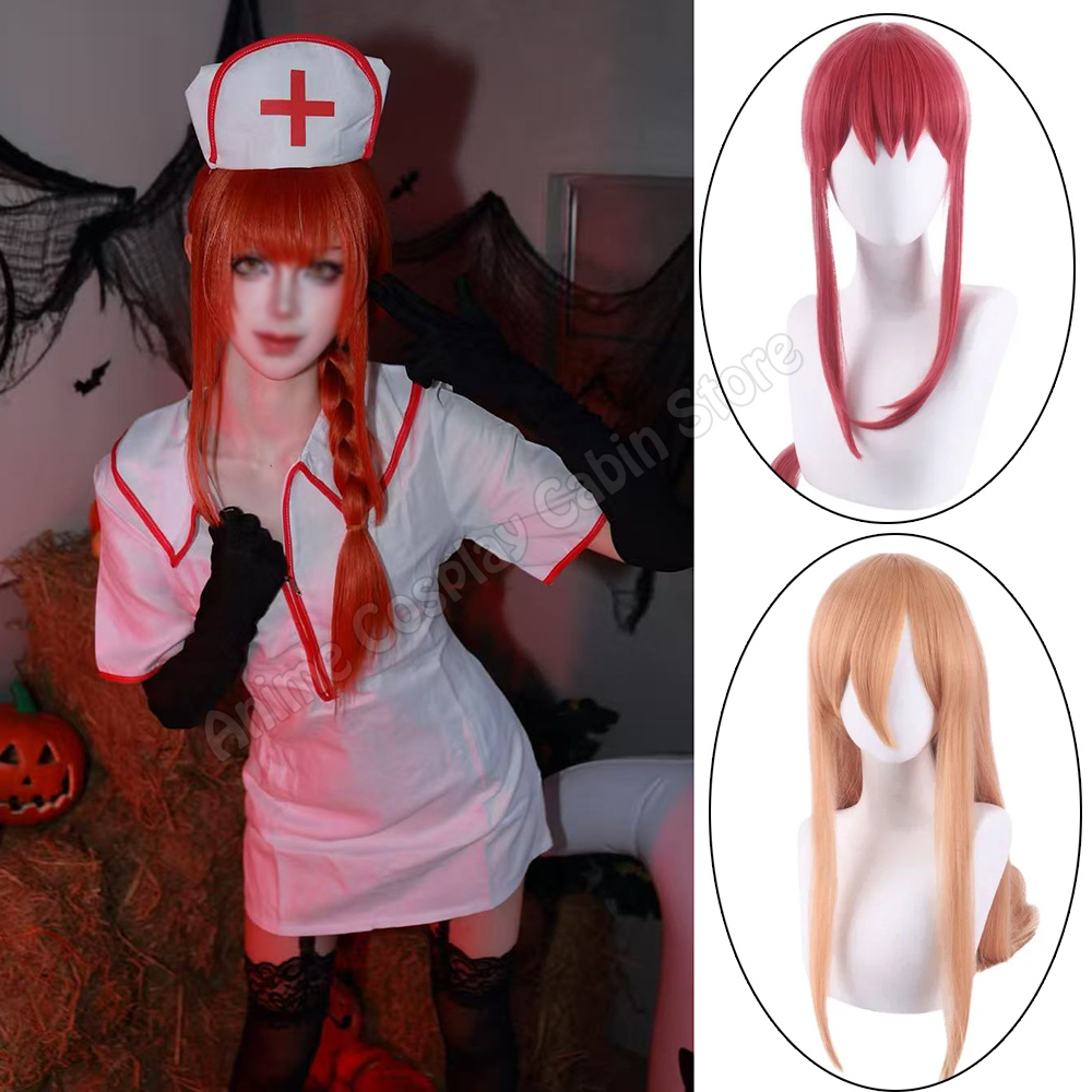 Women'S Fashion Gloves - ハロウィンコスチュームマキマナースコスプレアニメパワーコスプレナースドレスウィッグ手袋ストッキングセクシーなマキマナースドレス女性用