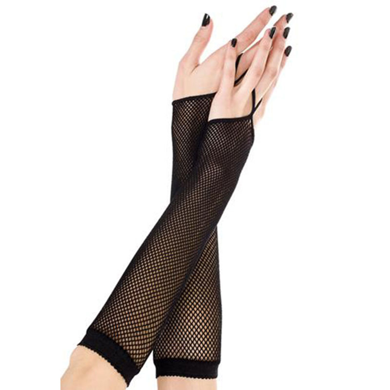 Women'S Fashion Gloves - 黒新しい女性ロング網タイツ手袋夏メッシュ中空日焼け止め手袋ガールゴシックパンクドライブノンスリップアームスリーブ