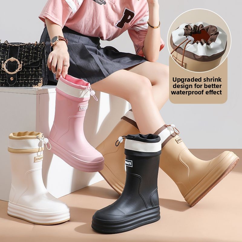 Women'S Fashion Hiking Boots - 2026年レディースレインブーツ ファッション 滑り止め ソフトコンフォート 防水レインブーツ 女性用