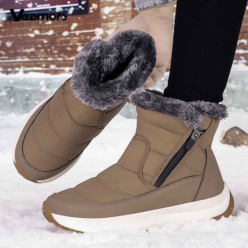 ファッション女性スノーブーツハイカット冬用コットンシューズプ - Women'S Fashion Hiking Boots のレビューと価格