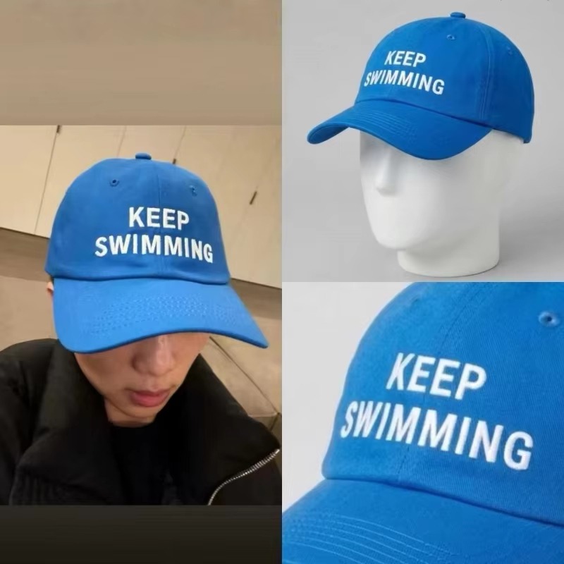 2026年トレンドの「Keep Swimming」新文字刺繍 - Women Fashion Hats のレビューと価格
