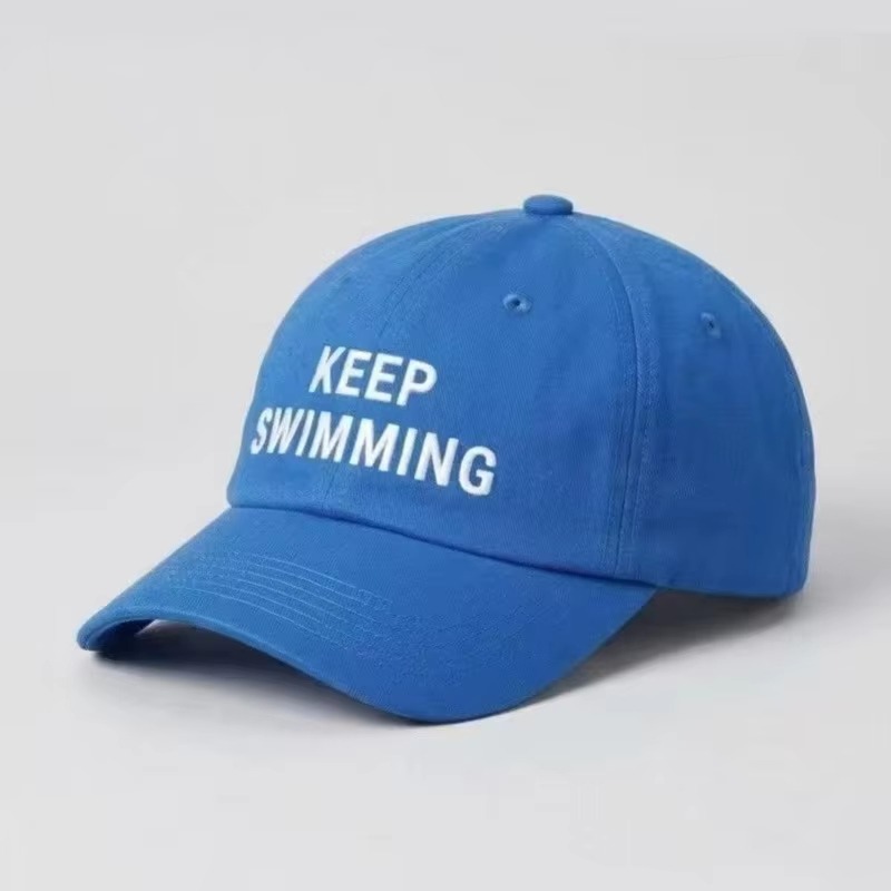 2026年トレンドの「Keep Swimming」新文字刺繍 - Women Fashion Hats のレビューと価格