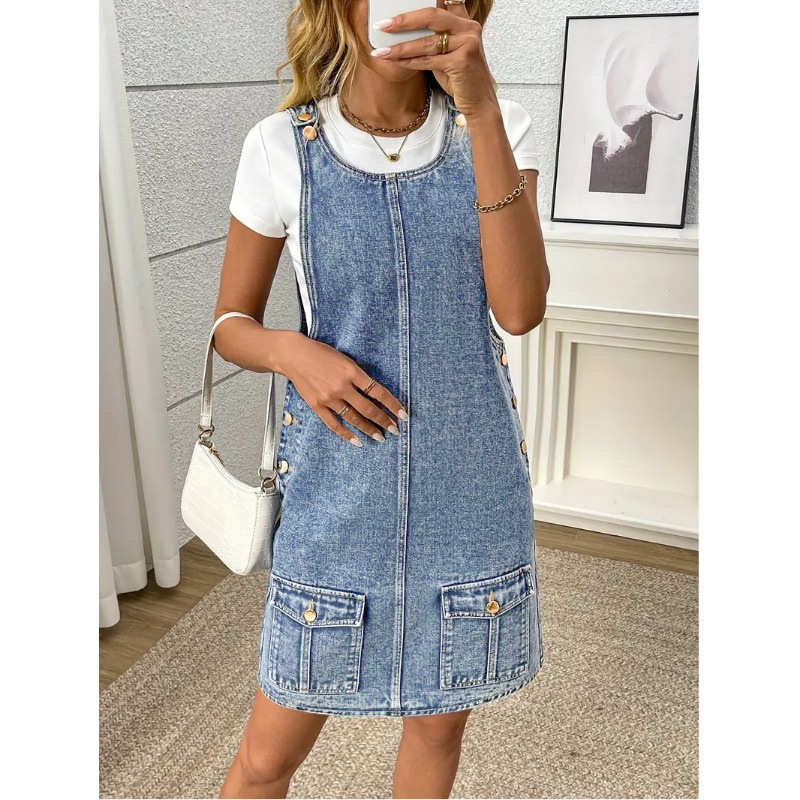 2026年夏新作 アメリカンデニム ピナフォアワンピース Y - Women'S Fashion Overalls のレビューと価格