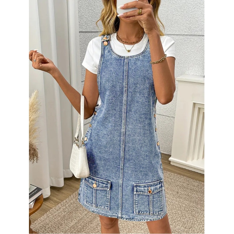 2026年夏新作 アメリカンデニム ピナフォアワンピース Y - Women'S Fashion Overalls のレビューと価格