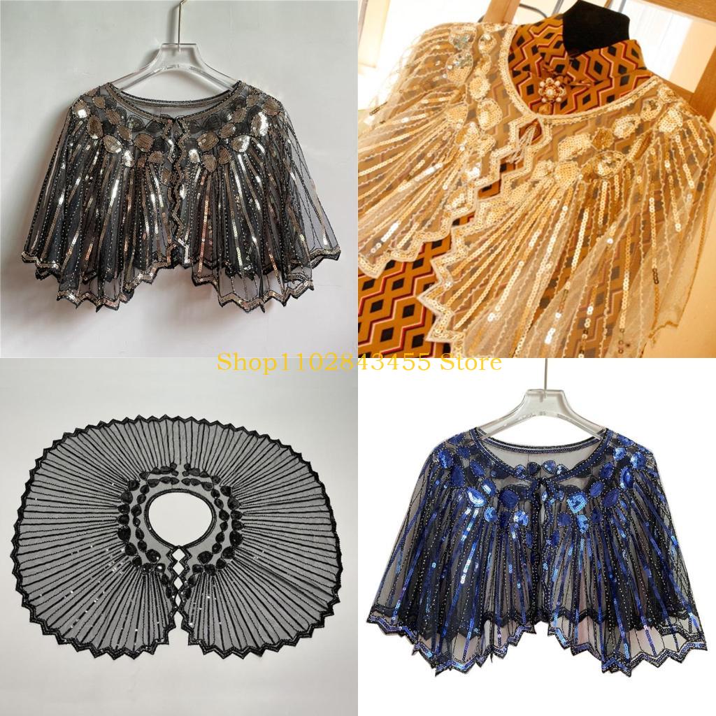 49MC スパンコール フラッパー ショール ギャツビー コ - Women'S Fashion Roaring 20S のレビューと価格