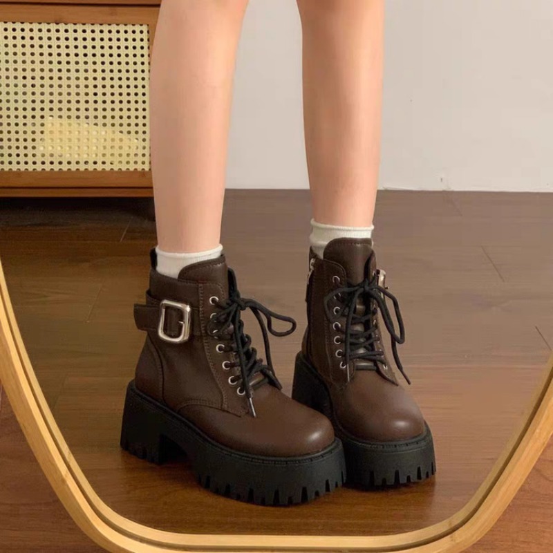 ファッション女性用アンクルブーツ 2025 秋冬新作 厚底身 - Women Fashion Trend 2025 のレビューと価格