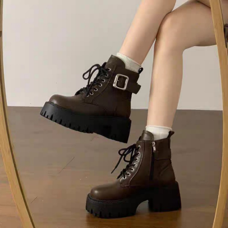 ファッション女性用アンクルブーツ 2025 秋冬新作 厚底身 - Women Fashion Trend 2025 のレビューと価格