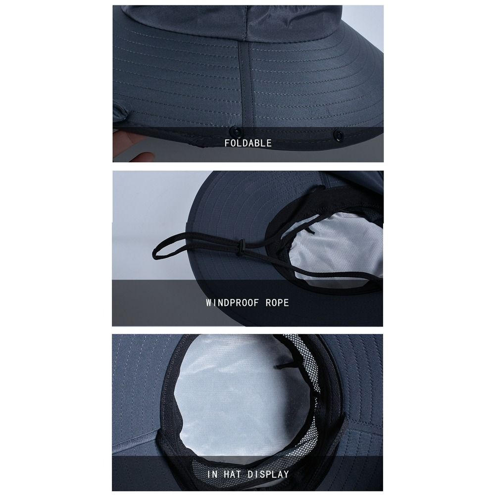 ファッション布男性用サンハット大きなつば取り外し可能なショー - Women Fashion Hats のレビューと価格