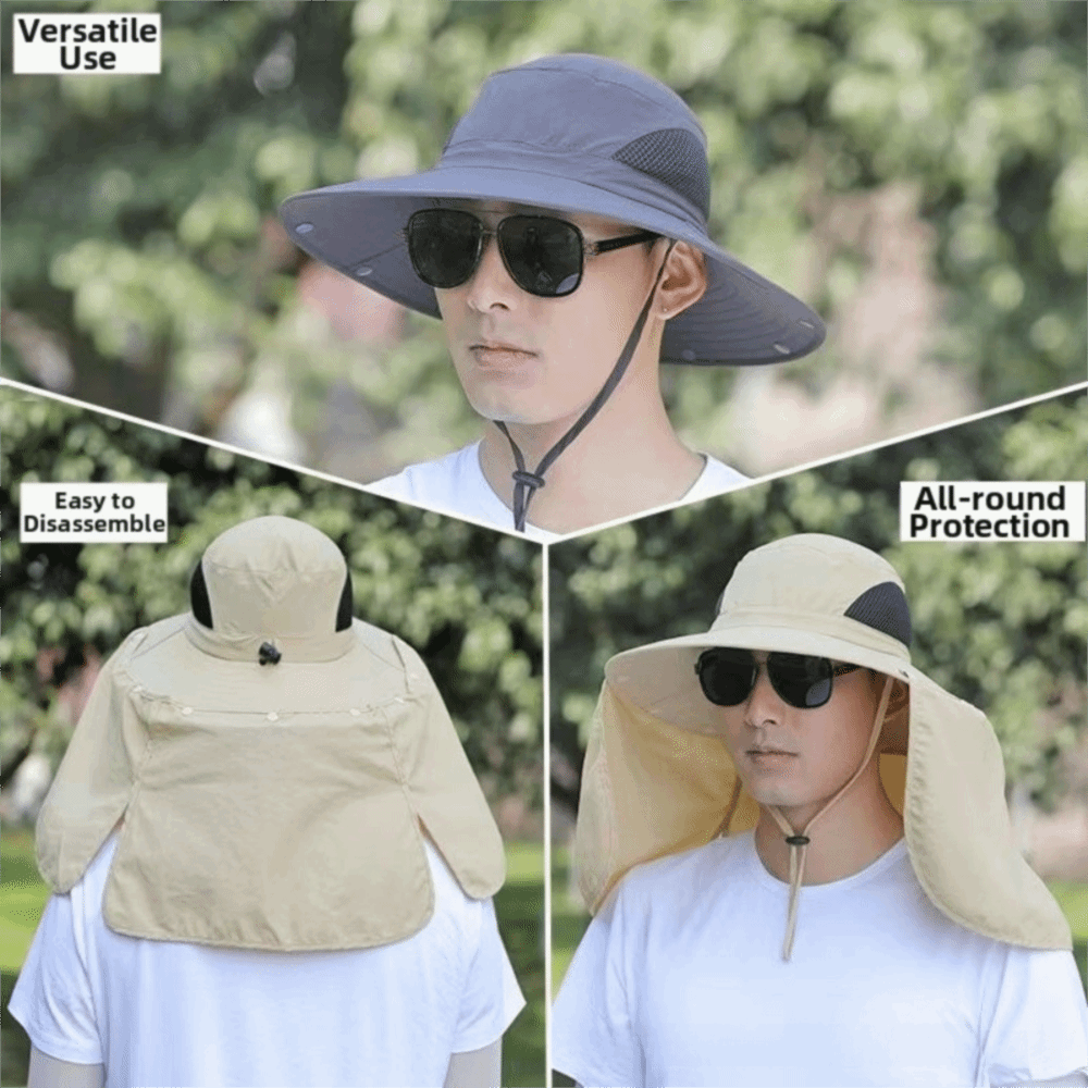 ファッション布男性用サンハット大きなつば取り外し可能なショー - Women Fashion Hats のレビューと価格