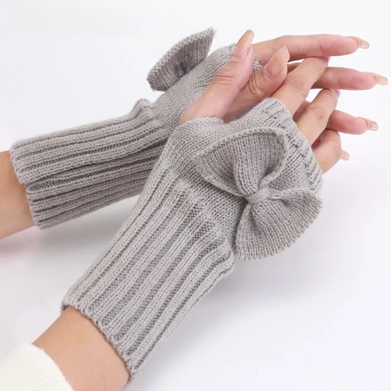 ニットボウフィンガーレスグローブ – 女性用の柔らかく暖かい - Women'S Fashion Gloves のレビューと価格