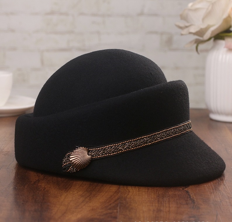 ファッション女性男性セーラーブラックレディースベレー帽トップ - Women Fashion Hats のレビューと価格