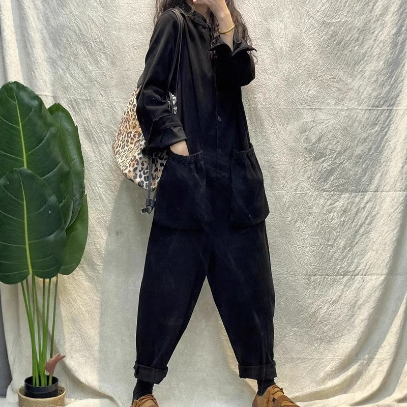 カジュアルな女性用ジャンプスーツ、カーゴ、ルーズ、ワイドレッ - Women'S Fashion Utility Pants のレビューと価格