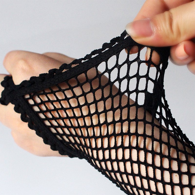 黒新しい女性ロング網タイツ手袋夏メッシュ中空日焼け止め手袋ガ - Women'S Fashion Gloves のレビューと価格