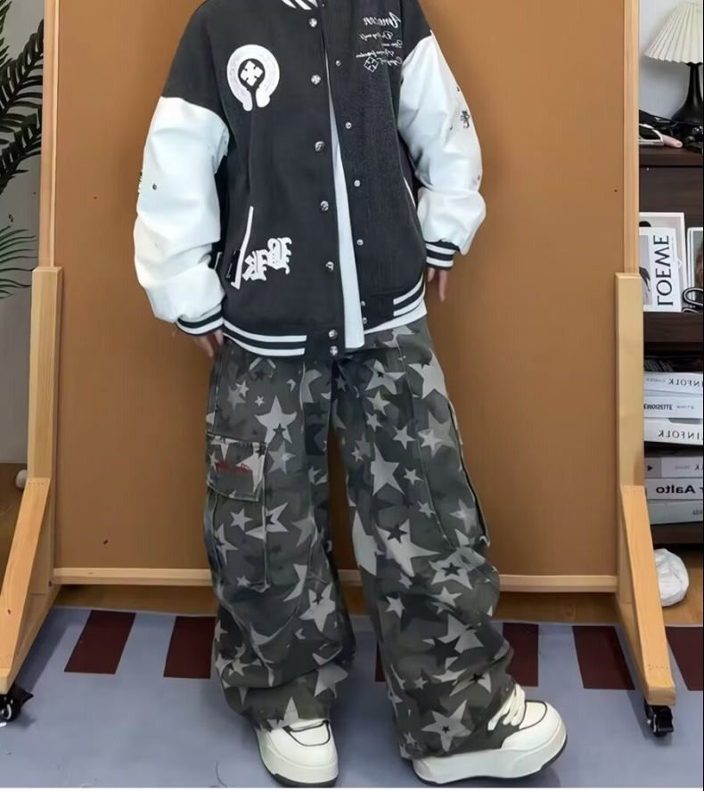 レディースカモフラージュカーゴパンツ ハイウエスト ルーズフ - Women'S Fashion Utility Pants のレビューと価格