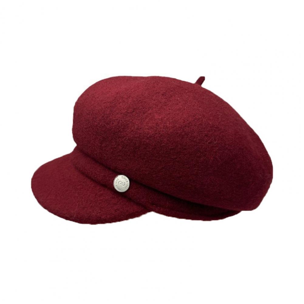スタイルベレー帽女性用ベレー帽冬暖かい帽子ソリッドカラードー - Women Fashion Hats のレビューと価格