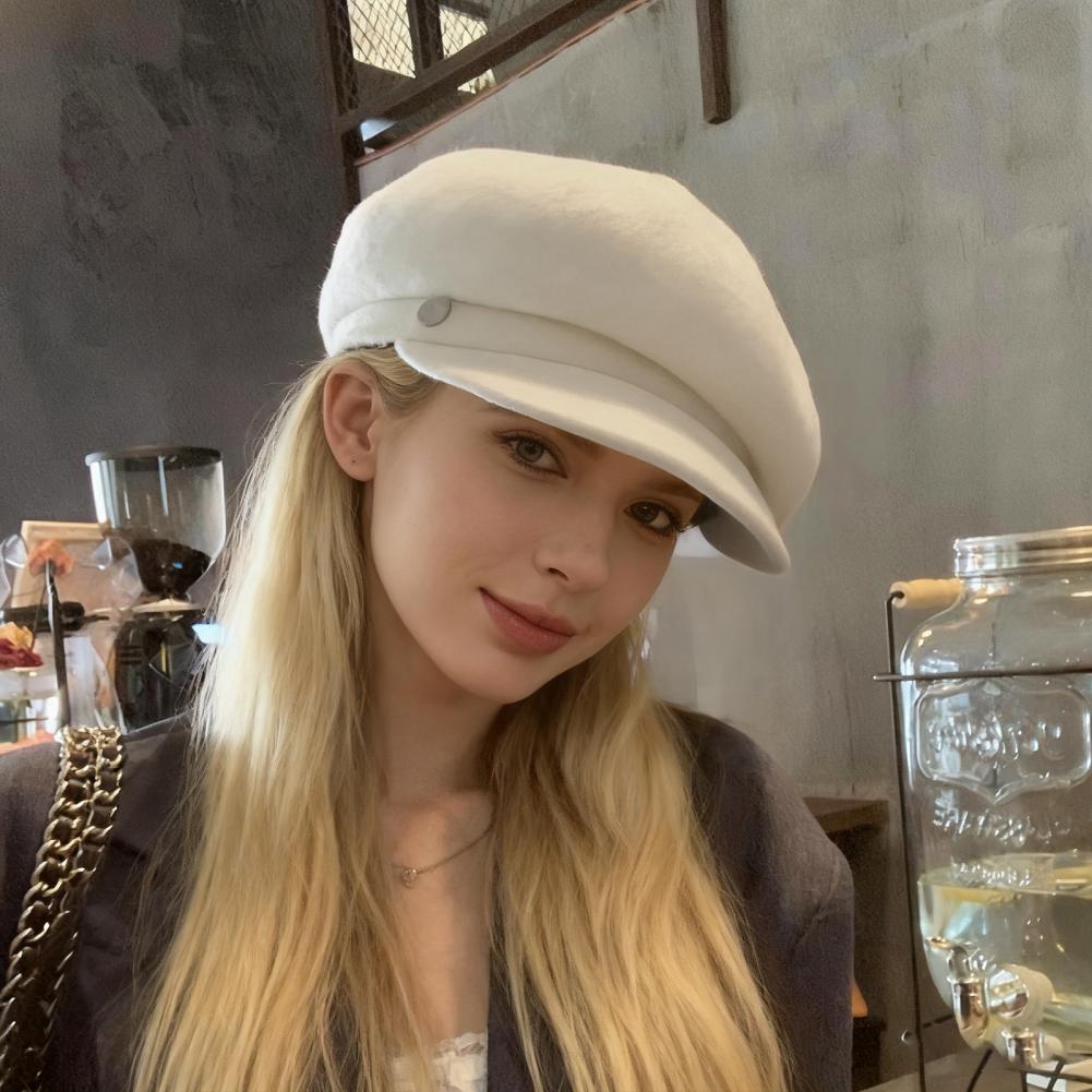 スタイルベレー帽女性用ベレー帽冬暖かい帽子ソリッドカラードー - Women Fashion Hats のレビューと価格