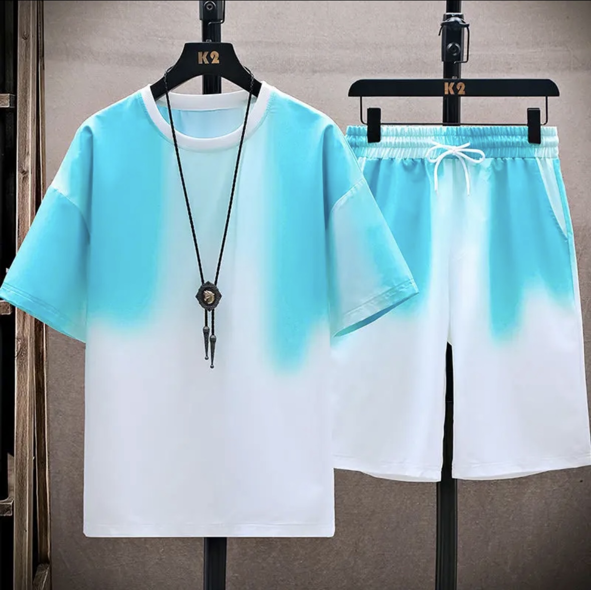 新作夏物カップル向けアイスシルクセット、ゆったりとした韓国風 - Women Fashion Style のレビューと価格
